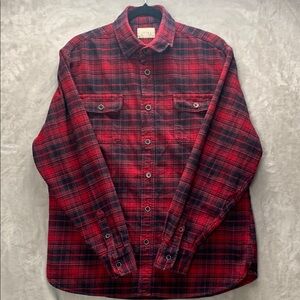 Jachs Red and Black Casual Button Down Shirt